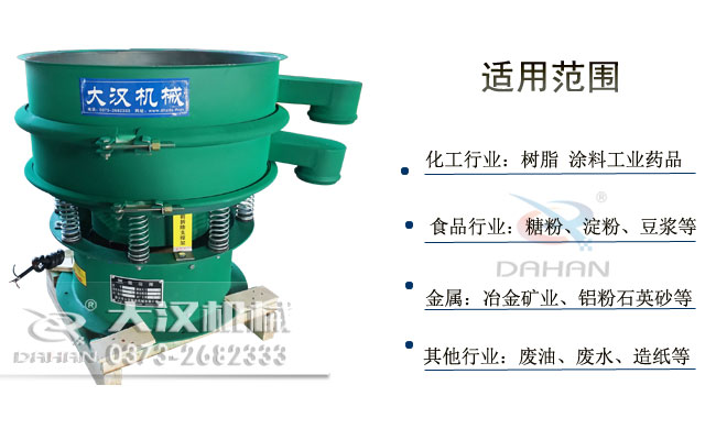 紙漿碳鋼旋振篩適用范圍